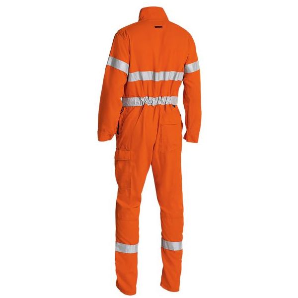 Bisley Tencate Tecasafe Taped Hi Vis FR Lightweight Engineered Coverall With Full Gusset Sleeve Cuff (BC8185T) - Ace Workwear