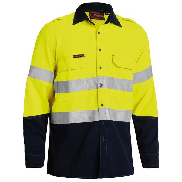 Bisley Tencate Tecasafe Plus Taped FR Vented Long Sleeve Shirt (BS8082T) - Ace Workwear