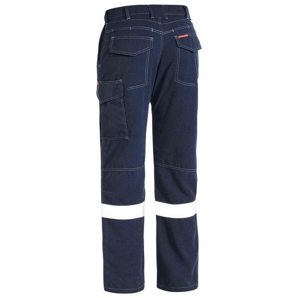 Bisley Tencate Tecasafe Plus FR Taped Engineered Vented Cargo Pants With Knee Darts And FR Reflective Tape Around Lower Leg (BPC8092T) - Ace Workwear