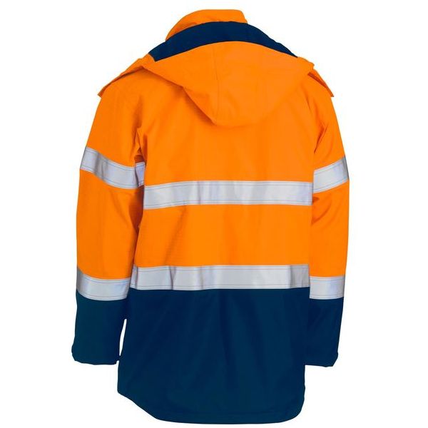 Bisley Taped Two Tone Hi Vis FR Wet Weather Shell Jacket (BJ8110T) - Ace Workwear