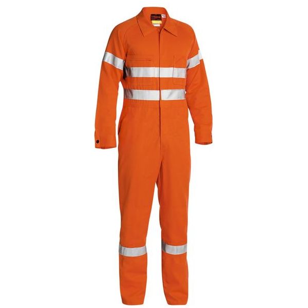 Bisley Indura Ultra Soft Fire Retardant Coverall 3M FR Reflective Tape (BC8001) - Ace Workwear