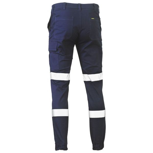 Bisley Modern Fit Taped Biomotion Stretch Cotton Drill Cargo Cuffed Pants (BPC6028T) - Ace Workwear