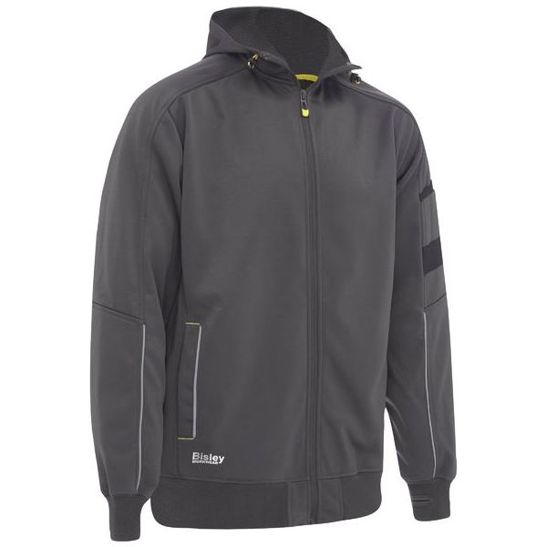 Bisley Zip-Front Work Fleece Hoodie With Sherpa Lining (BK6925) - Ace Workwear