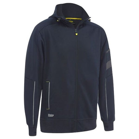 Bisley Zip-Front Work Fleece Hoodie With Sherpa Lining (BK6925) - Ace Workwear