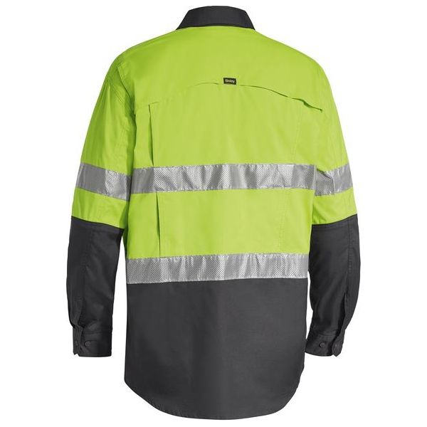 Bisley New Modern Work Fit Taped Hi Vis Ripstop Shirt With X Airflow Ventilation (BS6415T)