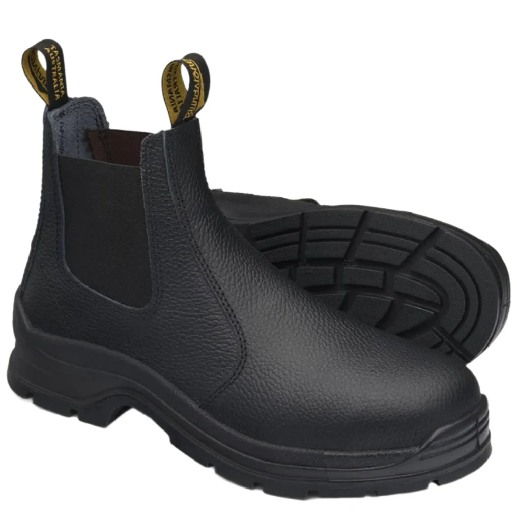 Blundstone Black Print Leather Elastic Side Safety Boot Steel Cap (310) (Pre Order) - Ace Workwear