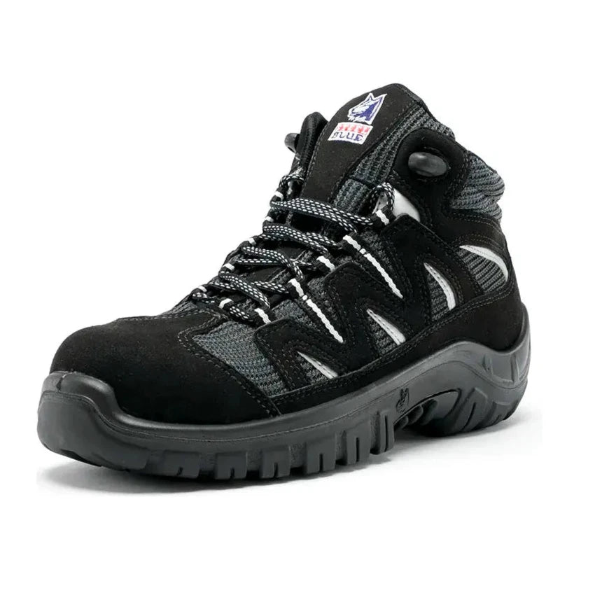 Steel Blue Black Darwin Lace up Composite Toe Cap Work Shoe (311401) (Pre-Order) - Ace Workwear