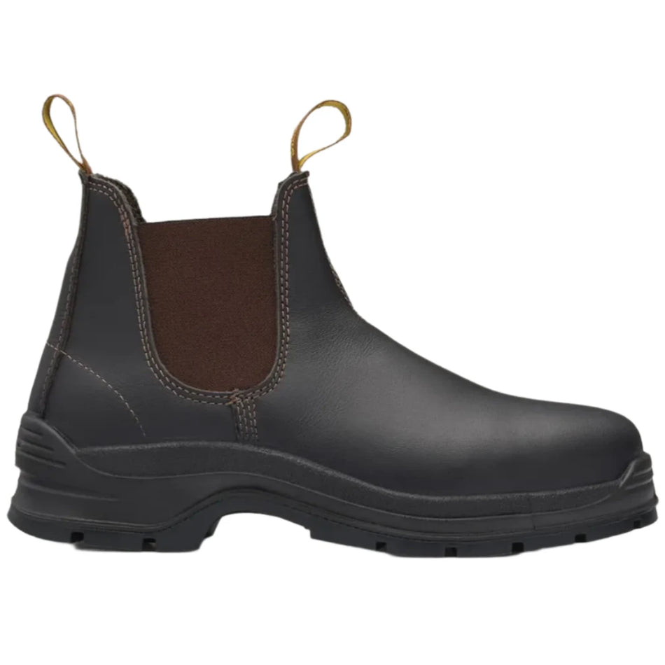 Blundstone Brown Waxy Leather Elastic Side Steel Cap Safety Boot (311) (Per Order) - Ace Workwear