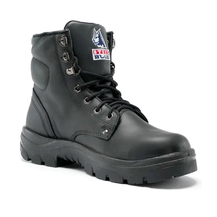 Steel Blue Black Argyle Lace up Steel Toe Cap Safety Boot (312102) (Pre-Order) - Ace Workwear