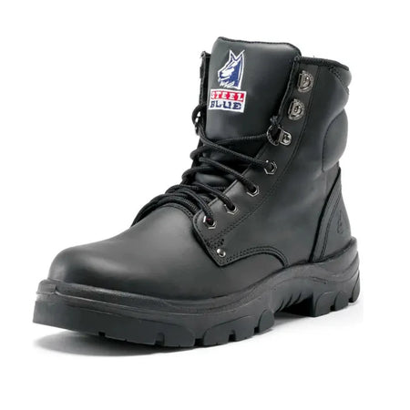 Steel Blue Black Argyle Lace up Steel Toe Cap Safety Boot (312102) (Pre-Order) - Ace Workwear