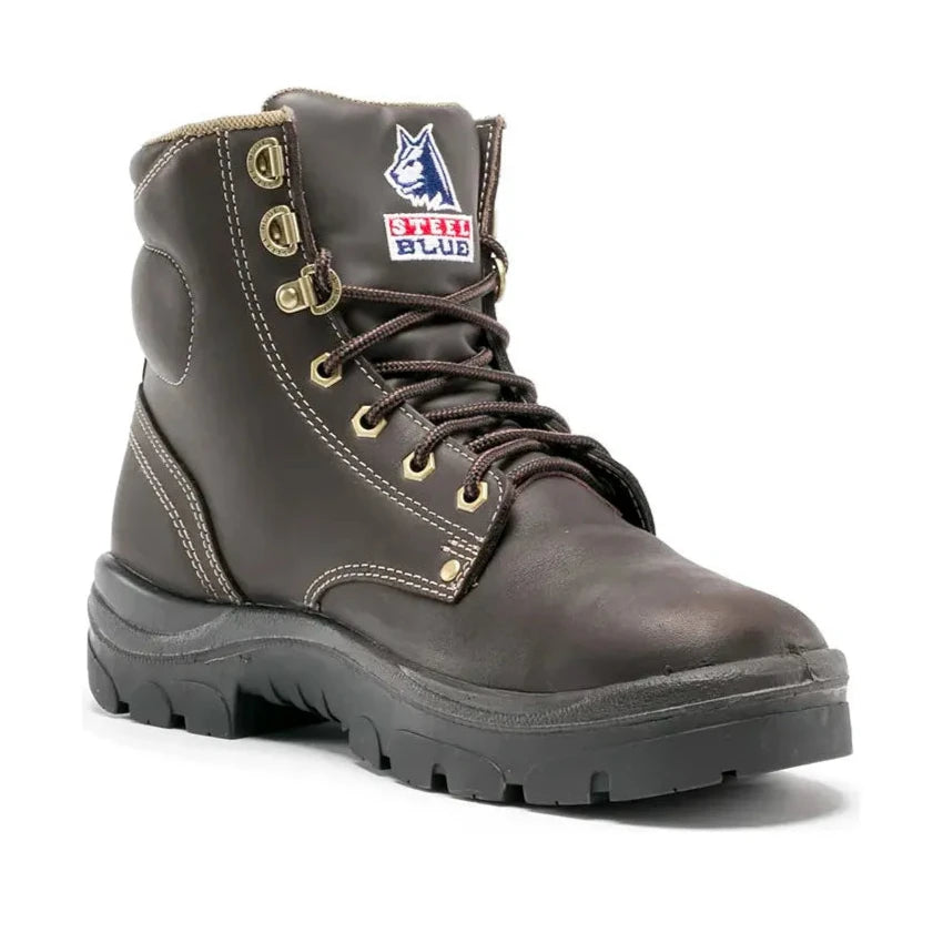 Steel Blue Winter Brown Argyle Lace up Steel Toe Cap Safety Boot (312102) (Pre-Order) - Ace Workwear