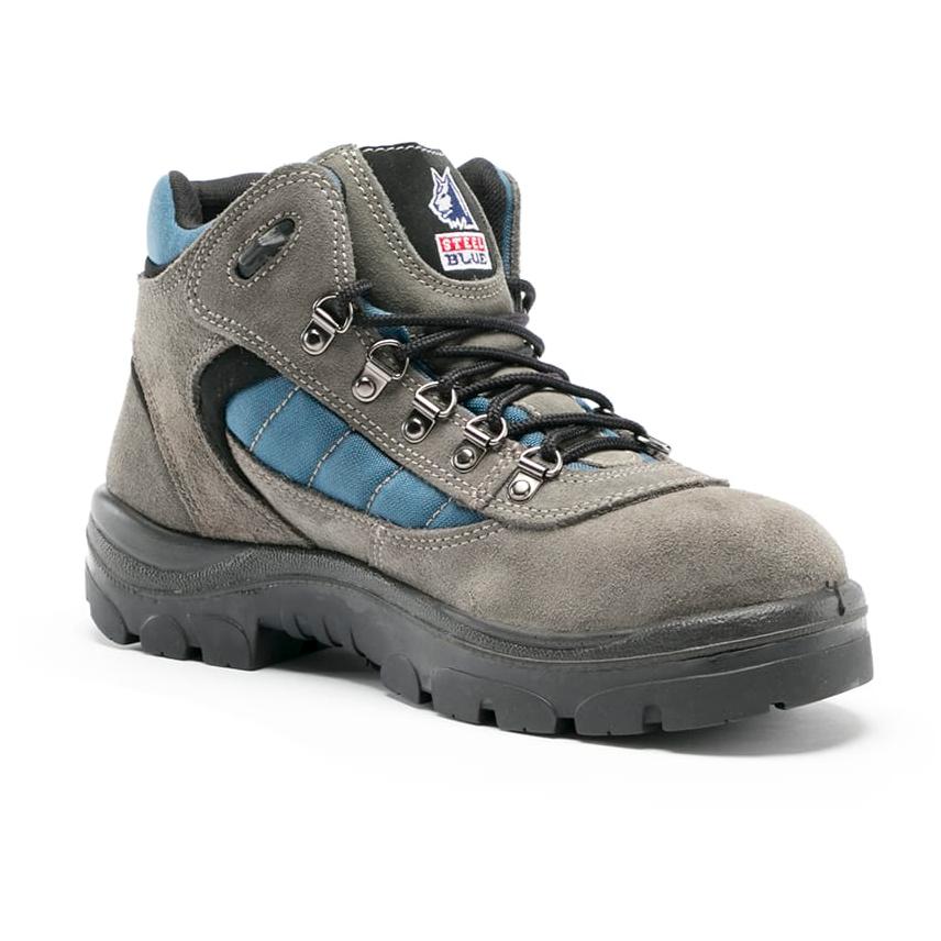 Steel Blue Charcoal Wagga Lace Up Steel Cap Safety Boot (312207) - Ace Workwear