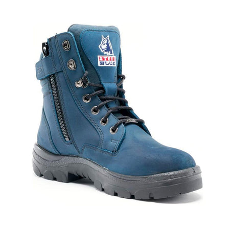 Steel Blue Southern Cross Zip Sided Lace Up Blue Safety Boot (312361) (Pre-Order) - Ace Workwear