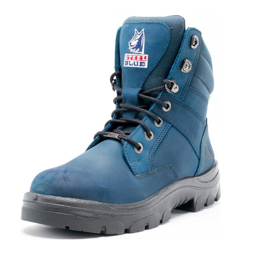 Steel Blue Southern Cross Zip Sided Lace Up Blue Safety Boot (312361) (Pre-Order) - Ace Workwear