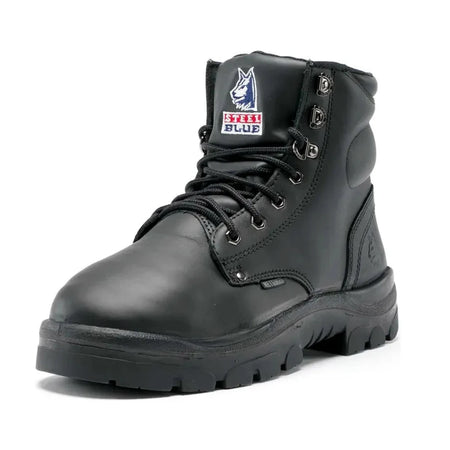 Steel Blue Black Argyle Met Lace Up Steel Toe Cap Safety Boot With Metatarsal Guard (312802) (Pre-Order) - Ace Workwear