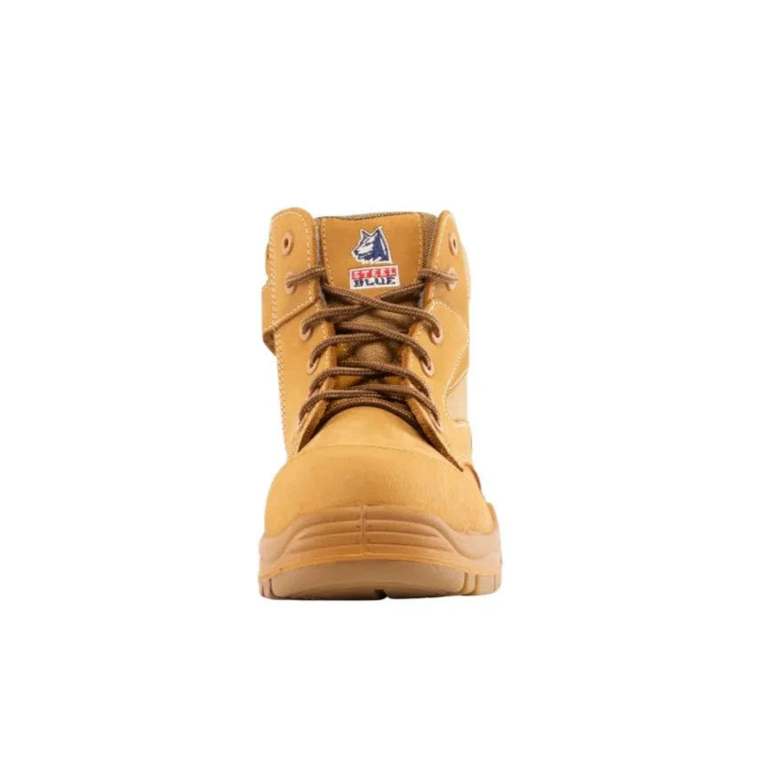 Wheat Parkes Zip Sided Lace Up Composite Toe Cap Safety Boot | Ace Workwear