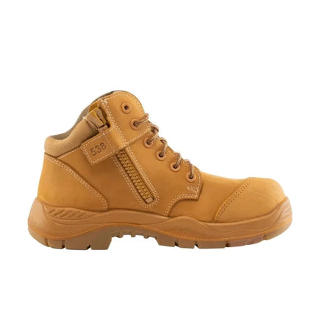 Wheat Parkes Zip Sided Lace Up Composite Toe Cap Safety Boot | Ace Workwear