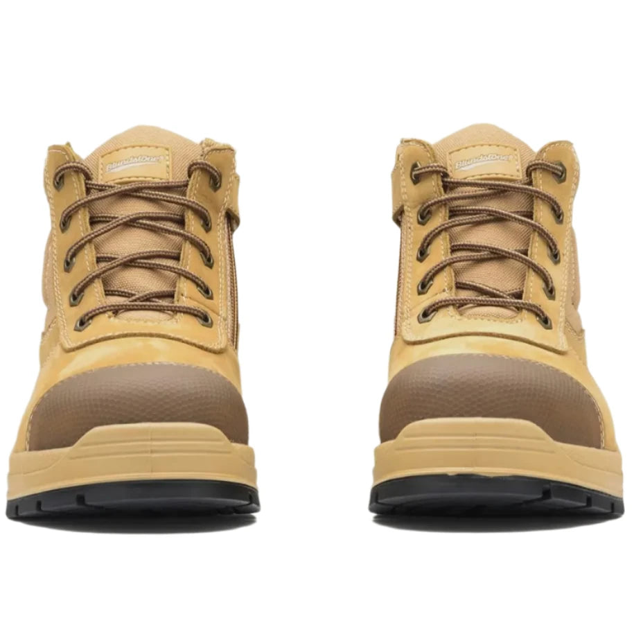 Blundstone Wheat Nubuck Zip Side Ankle Hiker Steel Cap Safety Boot (318) (Pre Order) - Ace Workwear