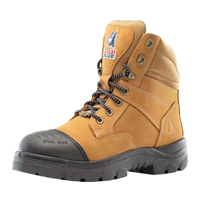 Steel Blue Wheat Southern Cross GraphTEC Zip Sided Lace Up Steel Toe Cap Safety Boot With Graphene Scuff Cap (319641) (Pre-Order) - Ace Workwear