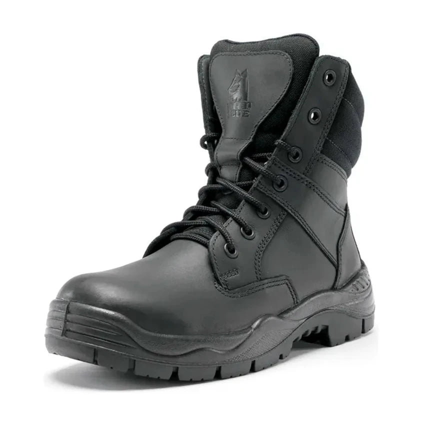 Steel Blue Black Enforcer Zip Sided Lace Up Composite Toe Cap Safety Boot (320250) (Pre-Order) - Ace Workwear