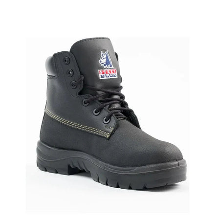 Steel Blue Black Warragul Lace Up Steel Toe Cap Safety Boot (322309) (Pre-Order) - Ace Workwear