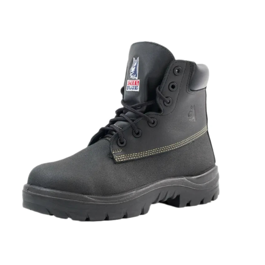 Steel Blue Black Warragul Lace Up Steel Toe Cap Safety Boot (322309) (Pre-Order) - Ace Workwear