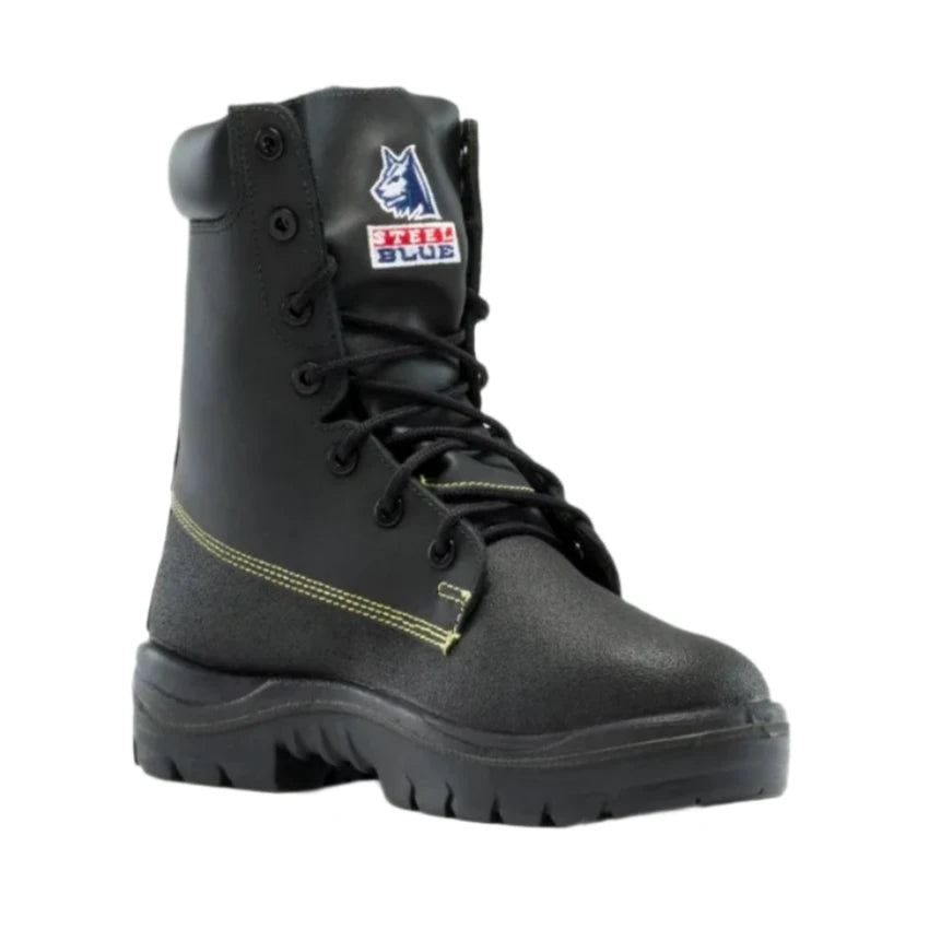 Steel Blue Black Jarrah Lace Up Steel Toe Cap Safety Boot (322313) (Pre-Order) - Ace Workwear