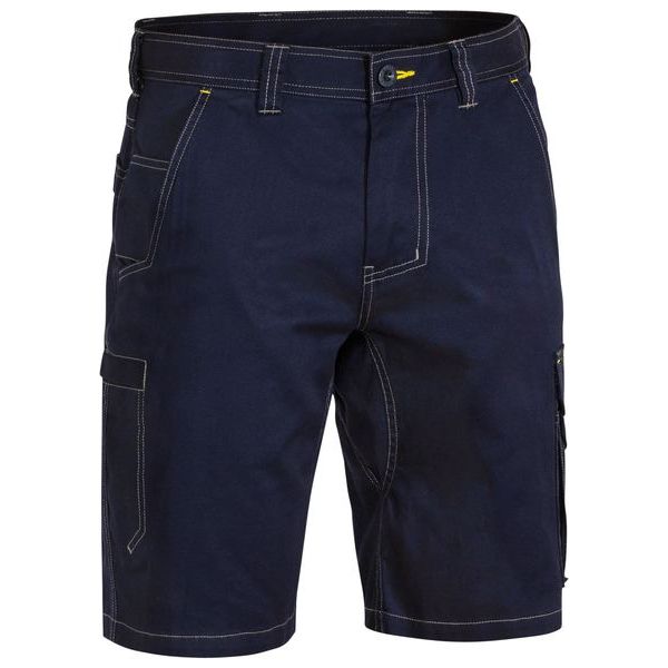 Bisley Cool Vented Lightweight Flat Front Cargo Short With Contrast Stitching (BSHC1431) - Ace Workwear