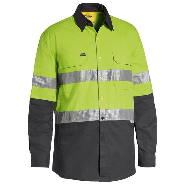 Bisley New Modern Work Fit Taped Hi Vis Ripstop Shirt With X Airflow Ventilation (BS6415T)