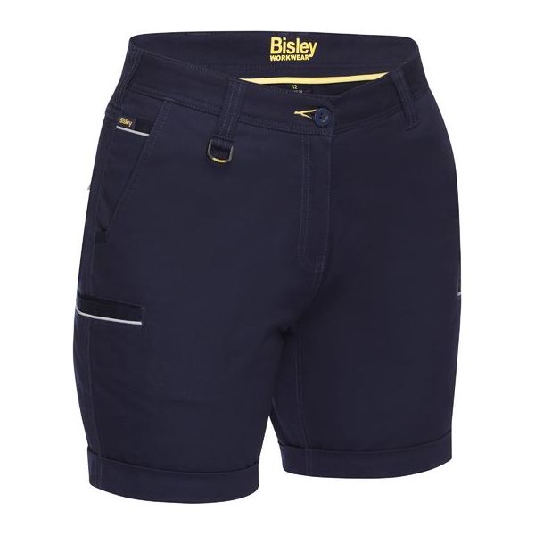 Bisley Womens Stretch Cotton Shorts (BSHL1015) - Ace Workwear