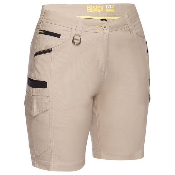 Bisley Womens Flx & Move Stretch Cargo Shorts (BSHL1044) - Ace Workwear