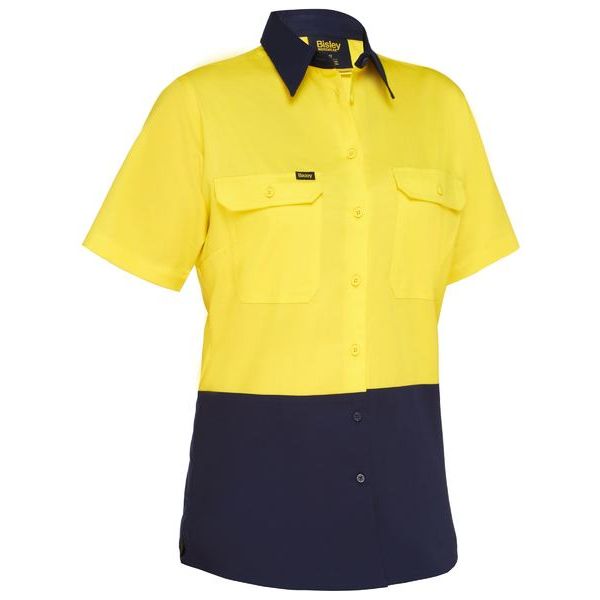 Bisley Womens Cool Lightweight Hi Vis Drill Shirt (BL1895) - Ace Workwear