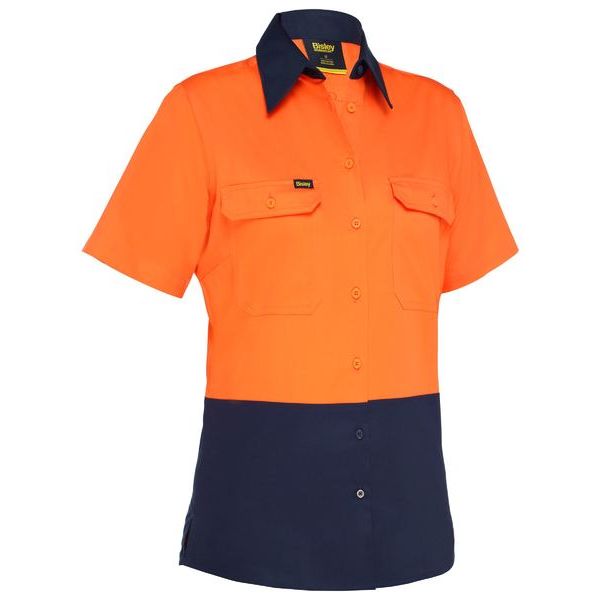 Bisley Womens Cool Lightweight Hi Vis Drill Shirt (BL1895) - Ace Workwear