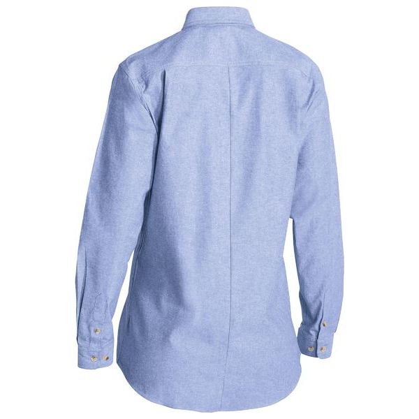 Bisley Womens Long Sleeve Chambray Shirt (BL6407) - Ace Workwear