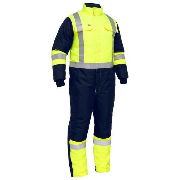 Bisley X Taped Two Tone Hi Vis Freezer Coverall (BC6453T) - Ace Workwear