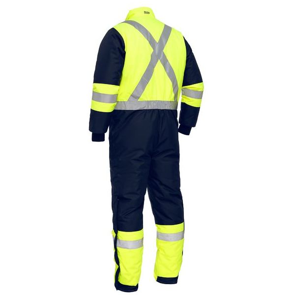 Bisley X Taped Two Tone Hi Vis Freezer Coverall (BC6453T) - Ace Workwear