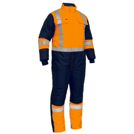 Bisley X Taped Two Tone Hi Vis Freezer Coverall (BC6453T) - Ace Workwear