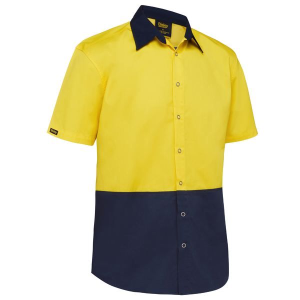 Bisley Two Tone Hi Vis Short Sleeve Shirt (BS1442)