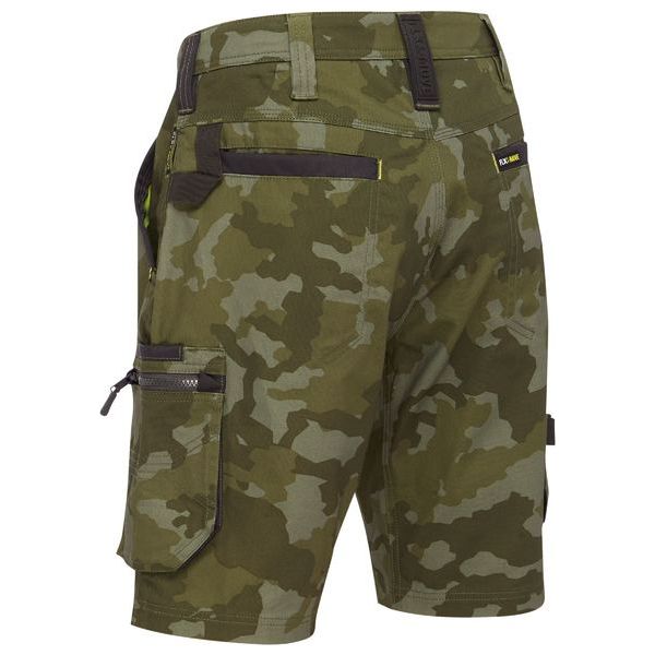 Bisley Flx & Move Stretch Canvas Camo Cargo Shorts (BSHC1337)