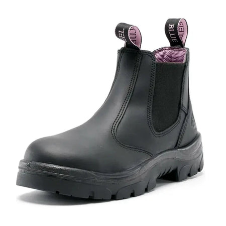 Steel Blue Black Hobart Ladies Elastic Side Steel Toe Cap Safety Boot (512701) (Pre-Order) - Ace Workwear