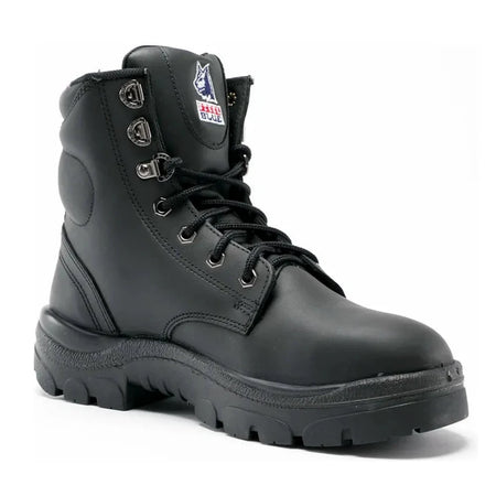 Steel Blue Black Argyle Ladies Lace up Steel Toe Cap Safety Boot (512702) (Pre-Order) - Ace Workwear