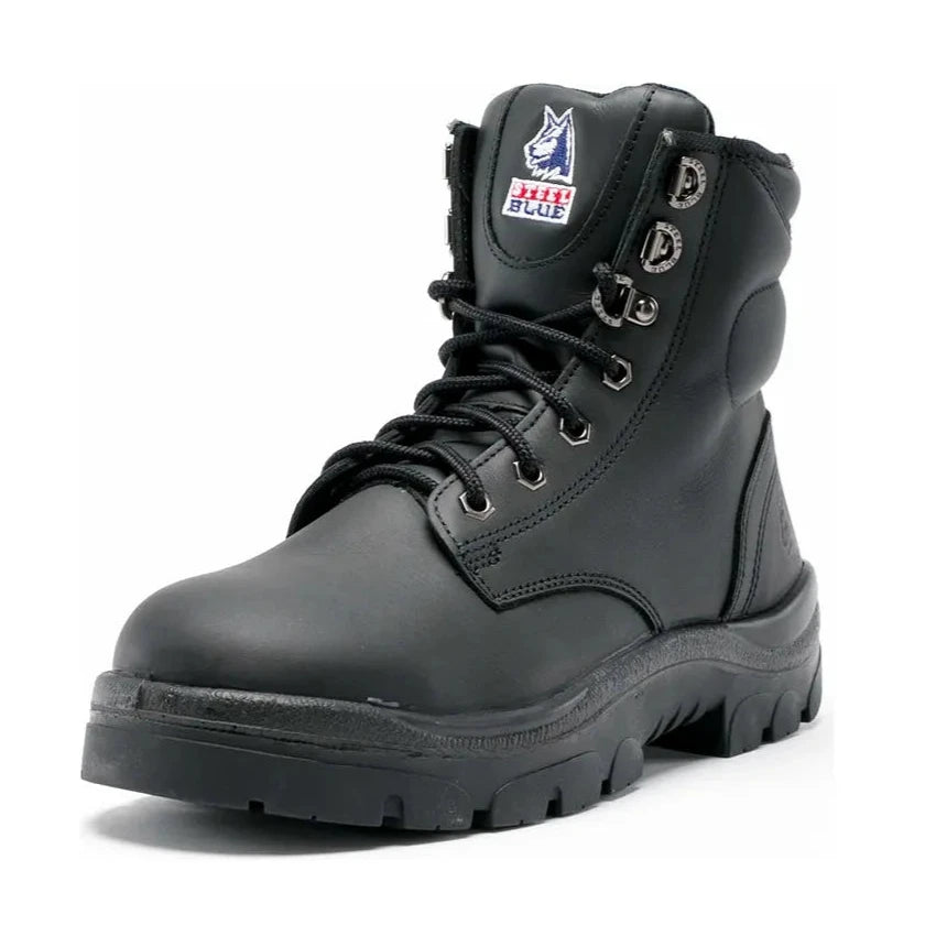 Steel Blue Black Argyle Ladies Lace up Steel Toe Cap Safety Boot (512702) (Pre-Order) - Ace Workwear