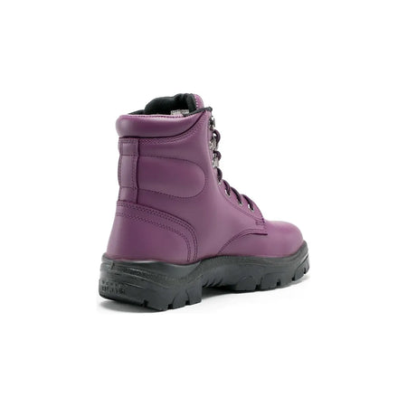 Steel Blue Purple Argyle Ladies Lace up Steel Toe Cap Safety Boot (512702) (Pre-Order) - Ace Workwear