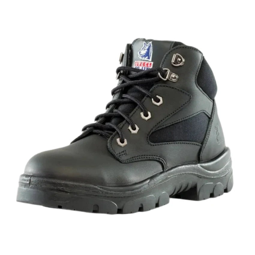 Steel Blue Black Ladies Parkes Zip Sided Lace Up Steel Toe Cap Safety Boot (512758) (Pre-Order) - Ace Workwear