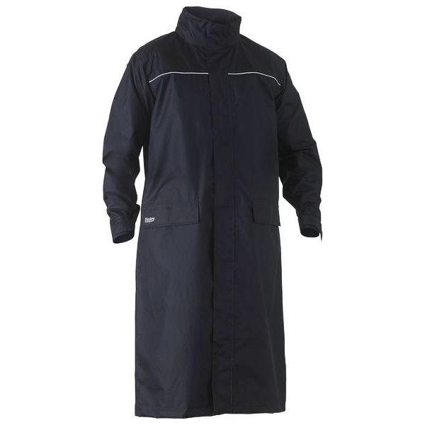 Bisley Long Rain Coat With Built In Concealed Hood (BJ6962) - Ace Workwear