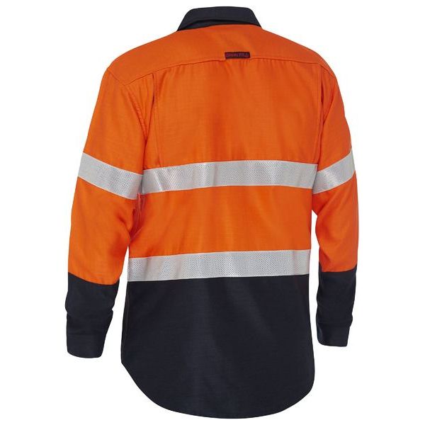 Bisley Apex 160 Taped Hi Vis FR Ripstop Vented Shirt (BS8338T) - Ace Workwear