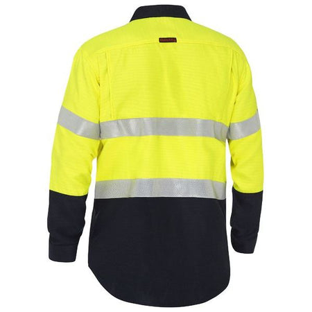 Bisley Apex 160 Taped Hi Vis FR Ripstop Vented Shirt (BS8338T) - Ace Workwear