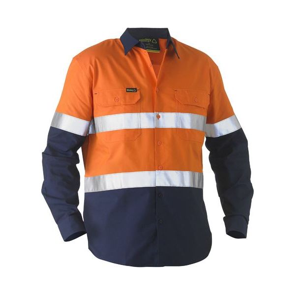 Bisley Recycle Taped Two Tone Hi Vis Drill Shirt (BS6996T)