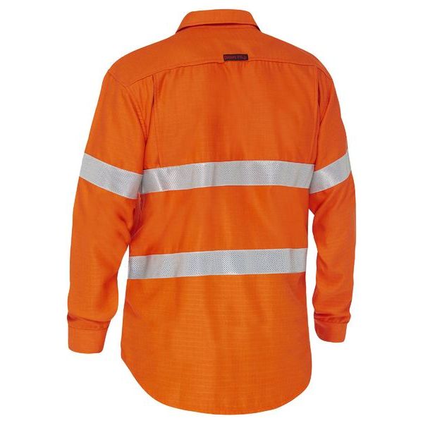 Bisley Apex 160 Taped Hi Vis FR Ripstop Vented Shirt (BS8339T) - Ace Workwear