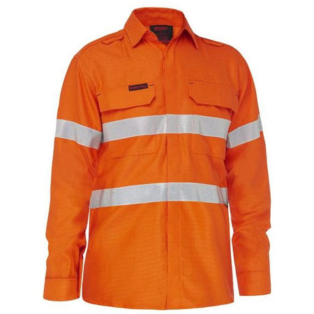 Bisley Apex 160 Taped Hi Vis FR Ripstop Vented Shirt (BS8339T) - Ace Workwear